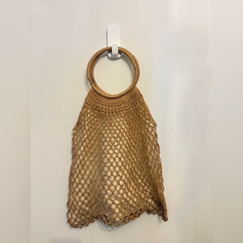 Handcrafted Tan Crochet Bag